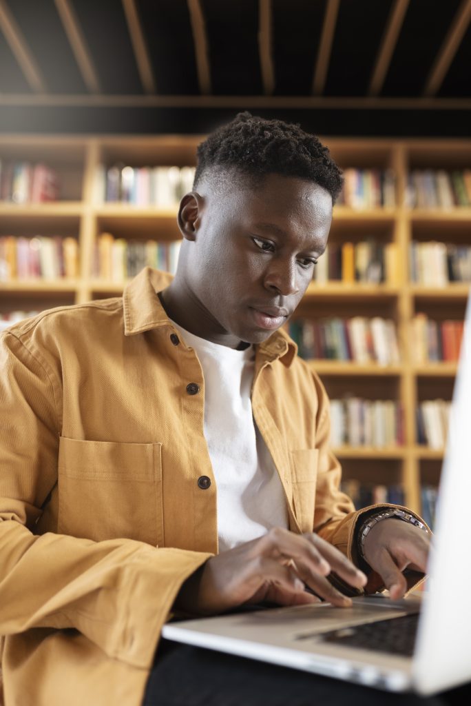 Student studying